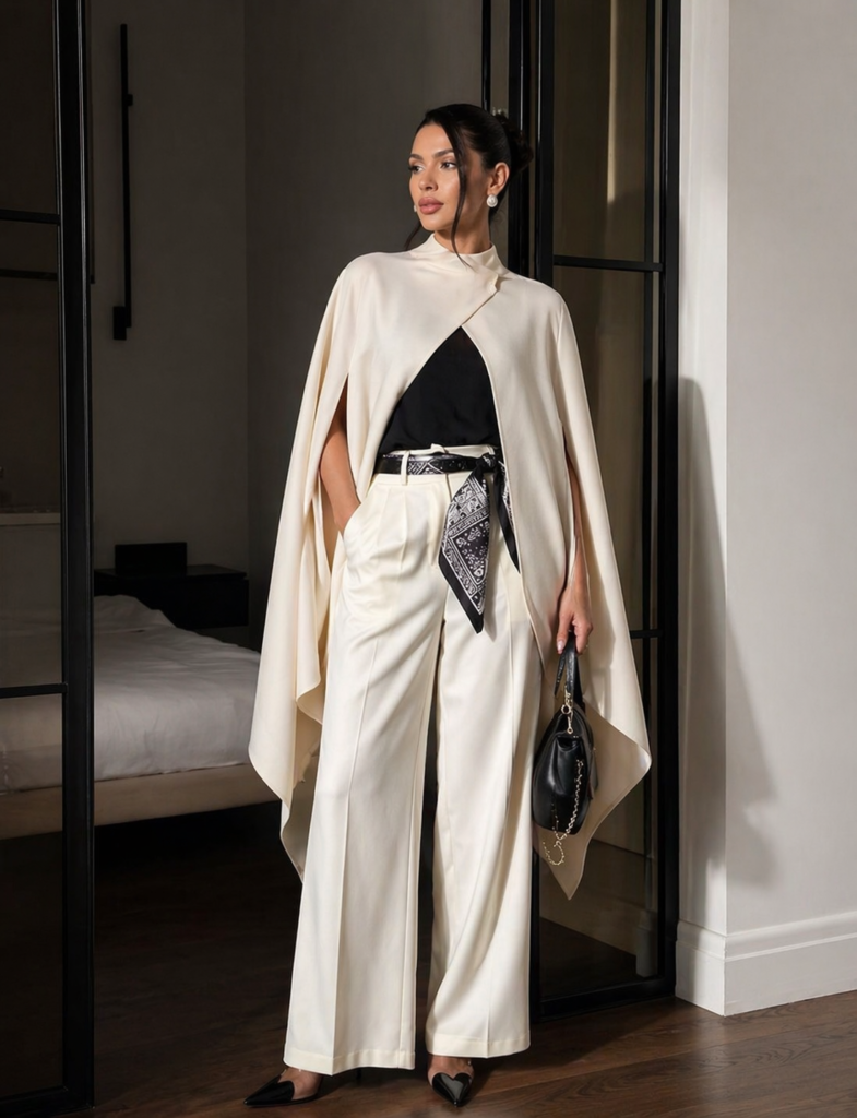.Cape Style Outfits and Layered